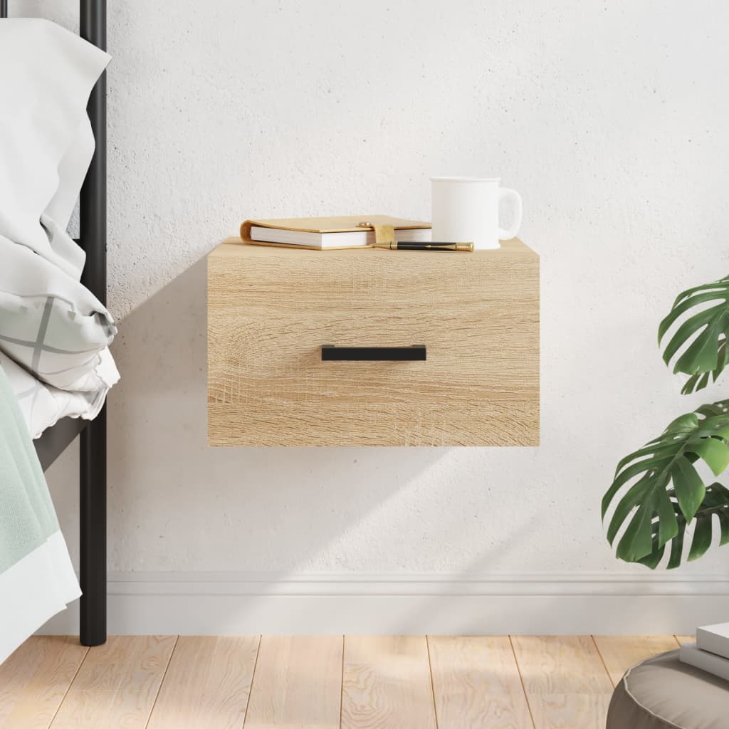Wall-mounted Bedside Cabinet Sonoma Oak 35x35x20 cm